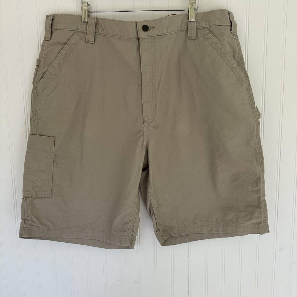 NWT Carhartt Men's Carpenter Shorts Khaki Loose Fit Size 42